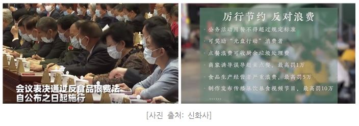 중국,「식품낭비방지법」제정 (2021.5.) 이미지