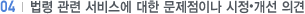 04 법령 관련 서비스에 대한 문제점이나 시정ㆍ개선 의견